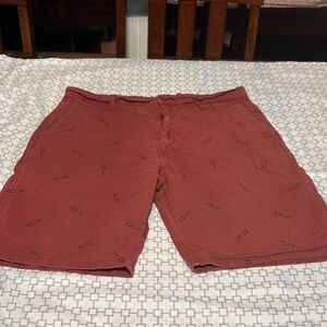 Wrangler Men's bottle Red Patterned Shorts